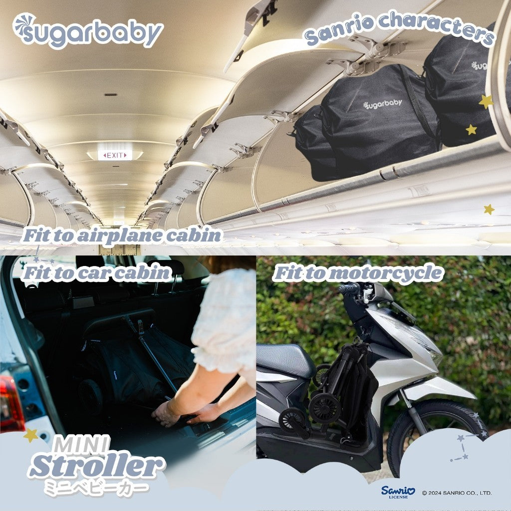 Sugarbaby Sugar Baby Mini Stroller Sanrio Collection/Kereta Dorong Bayi Lipat/Folded Stroller/Stroller Baby Traveling/Stroller Lipat Baby