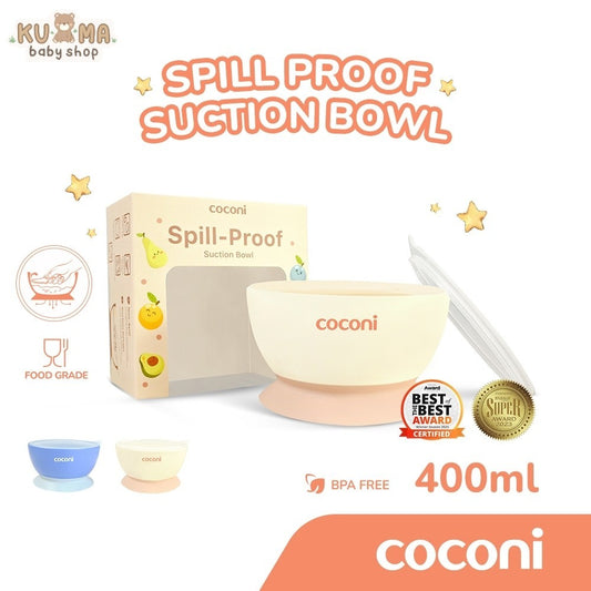 COCONI Suction Bowl | Mangkok  Makan Bayi Anak Anti Tumpah 400ml - Mpasi Peralatan Makan Bayi