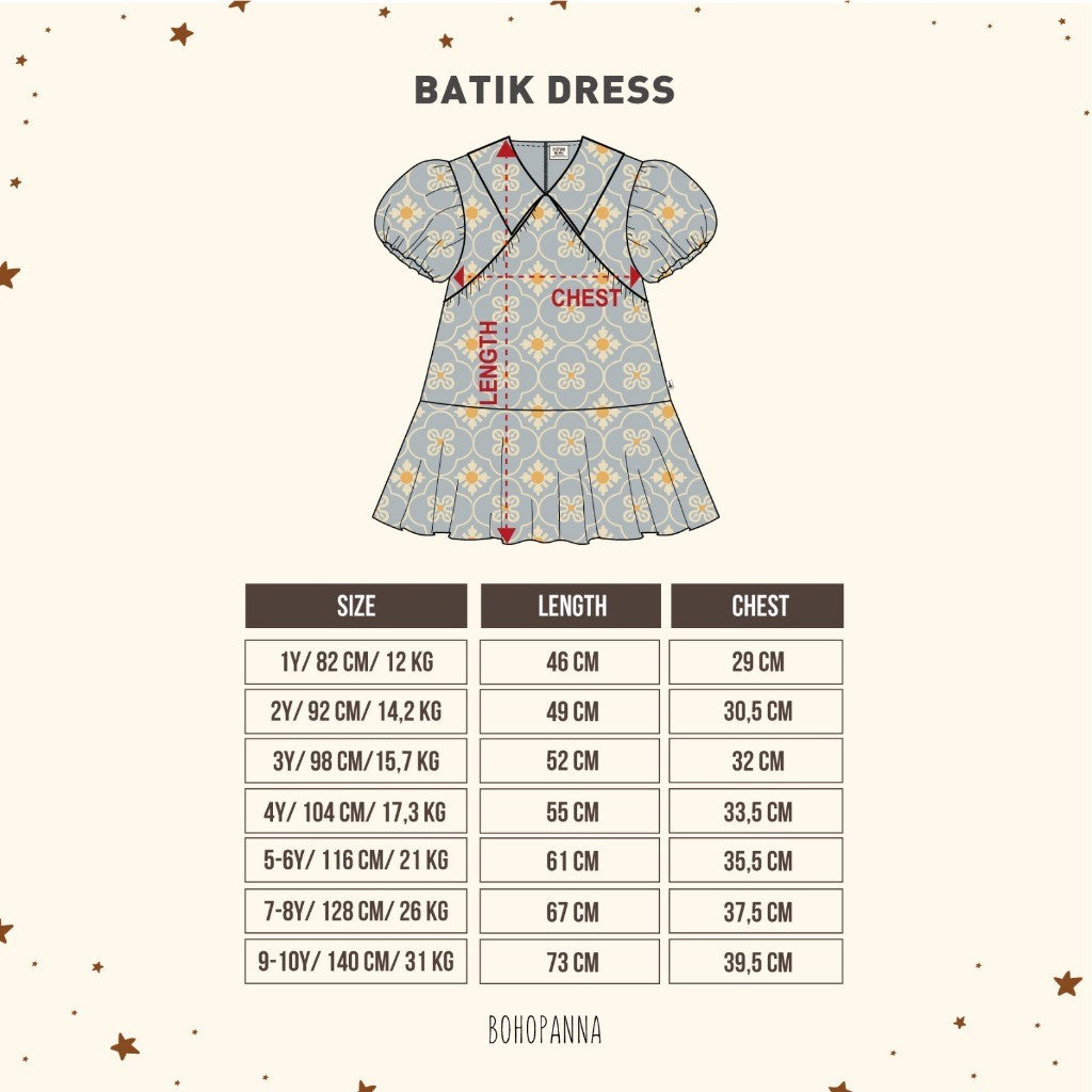 BOHOPANNA - BATIK DRESS - Dress Batik Anak Perempuan