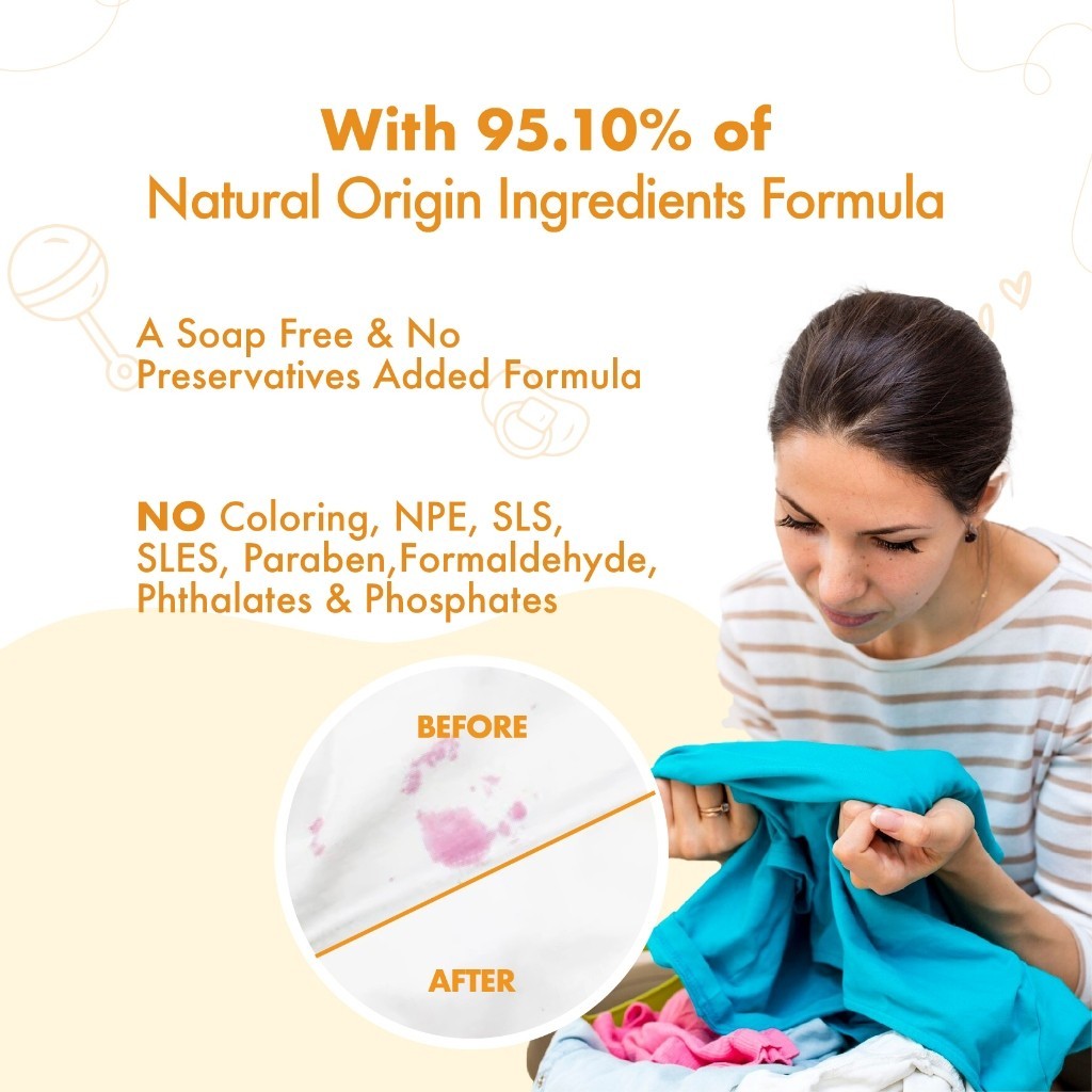BerryC Naturalle Stain Remover 100ml Pembersih Noda Membandel pada Pakaian Menghilangkan Bau & Mensterilkan Bahan Natural. Aman untuk Pakaian
