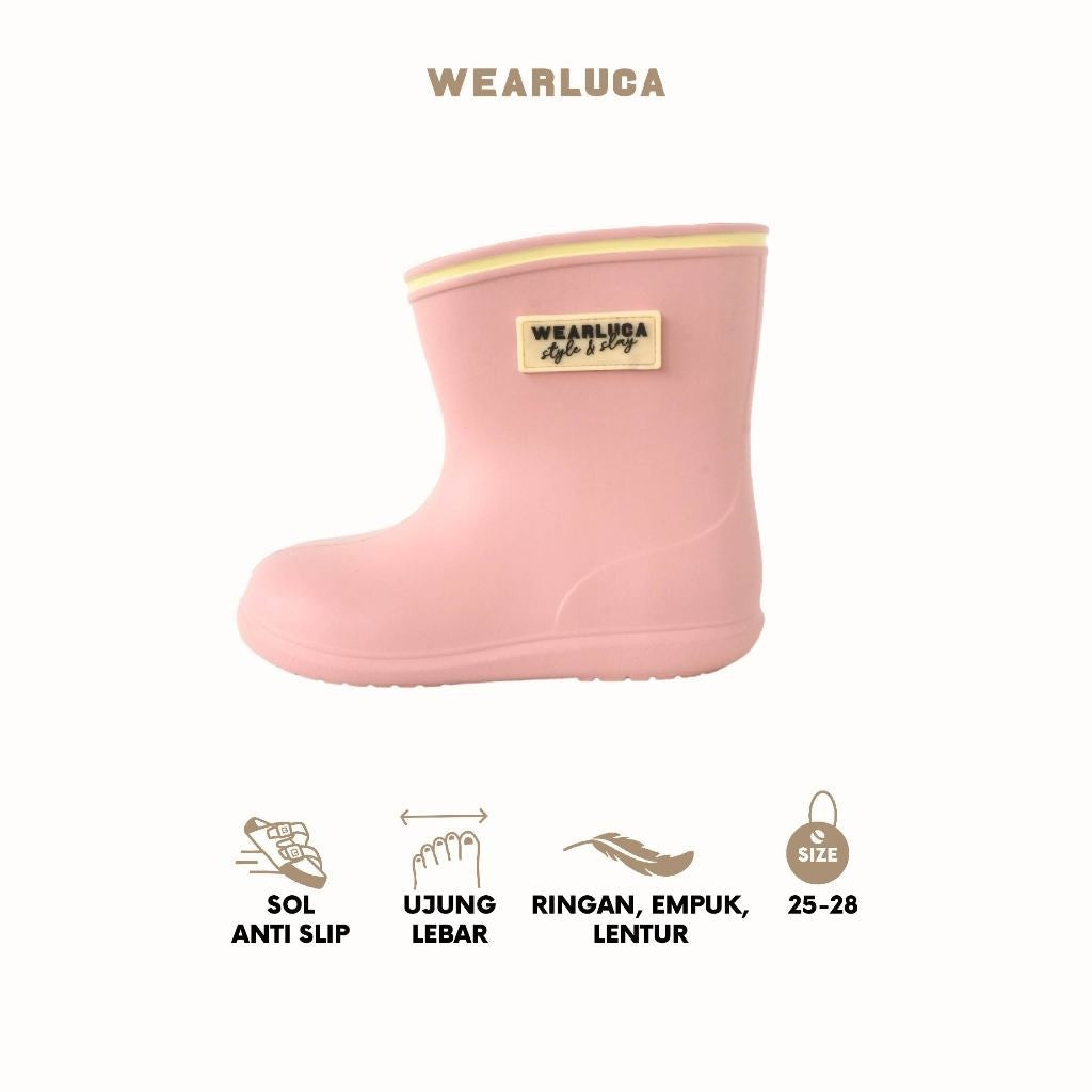 WEARLUCA Rain Boots - Sepatu Boots Sandal Anak Laki laki Perempuan