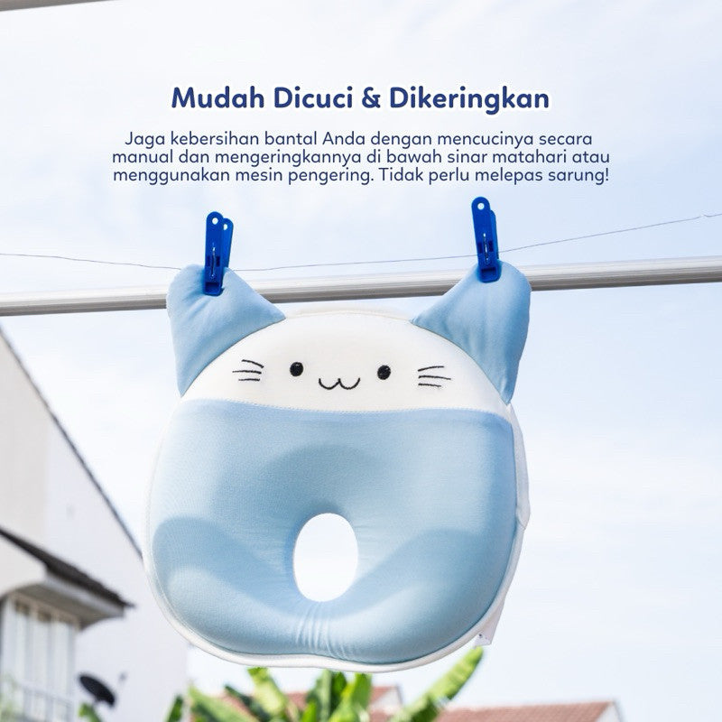 Bantal Bayi Anti Gumoh & Peyang | Supermama Lab Memory Foam Premium Quality Baby Pillow | Design Khusus Support Pertumbuhan Anak | Bantal Bayi Newborn Anti Datar