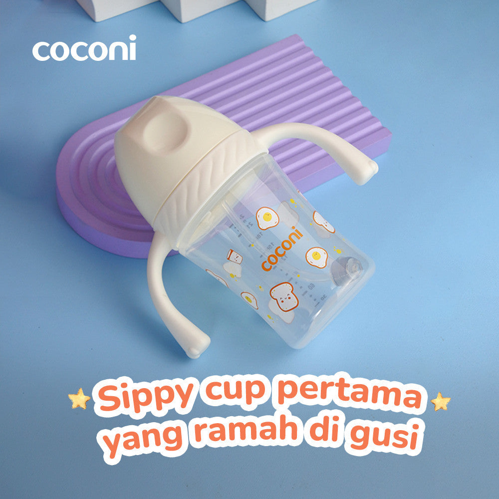 COCONI Dental-Care Sippy Cup | 240ml 300ml | Botol Minum Anak Bayi Dengan Pemberat Spout Straw BPA FREE