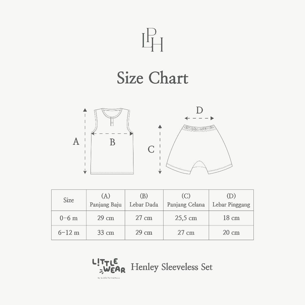 Little Palmerhaus - Little Wear Henley Sleeveless Set (Setelan Bayi Lengan Buntung) 36.0