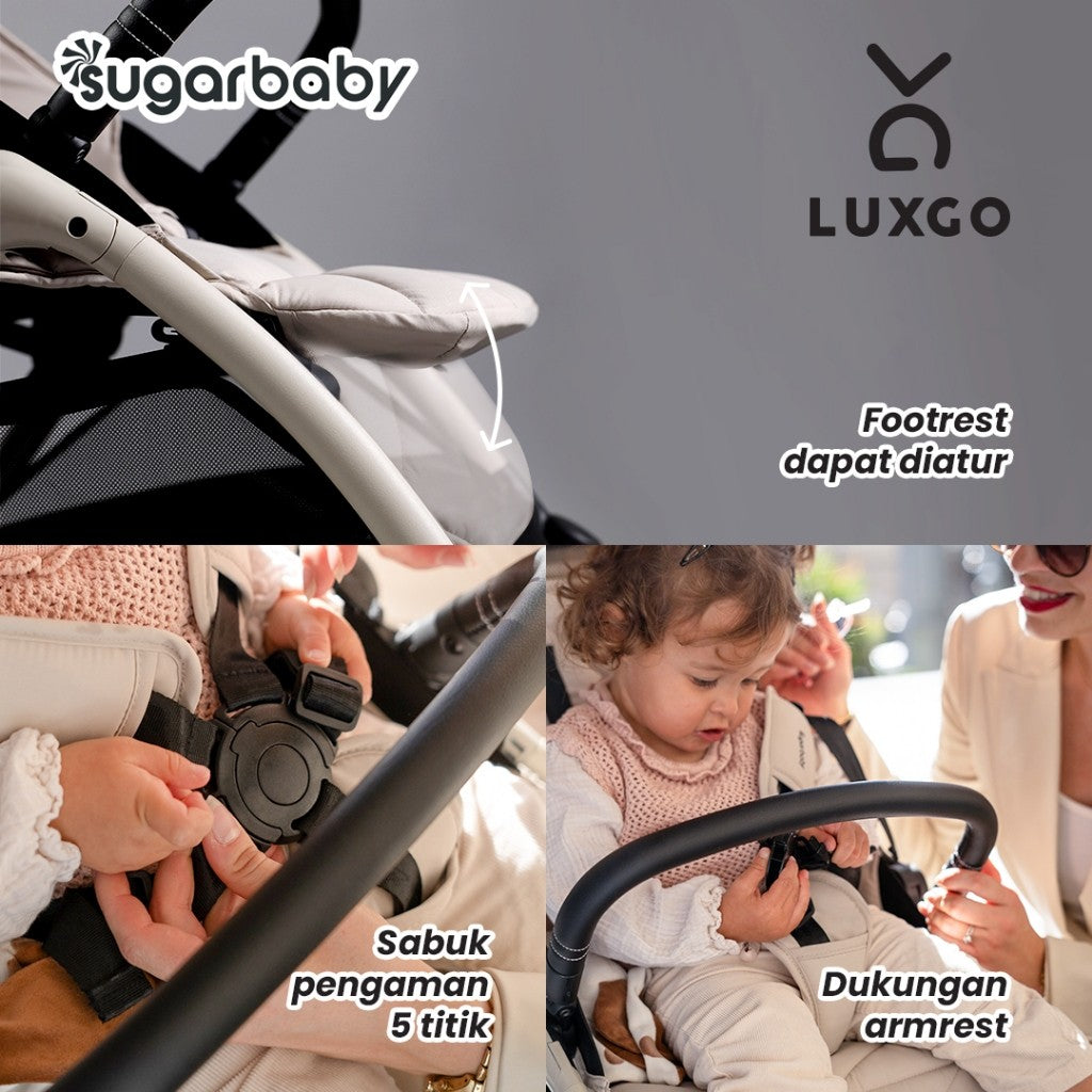 Sugarbaby Stroller LuxGo Kereta Dorong Bayi/Stroller Bayi/Stroller AutoFold BPA Free/Stroller Lipat dan Ringan