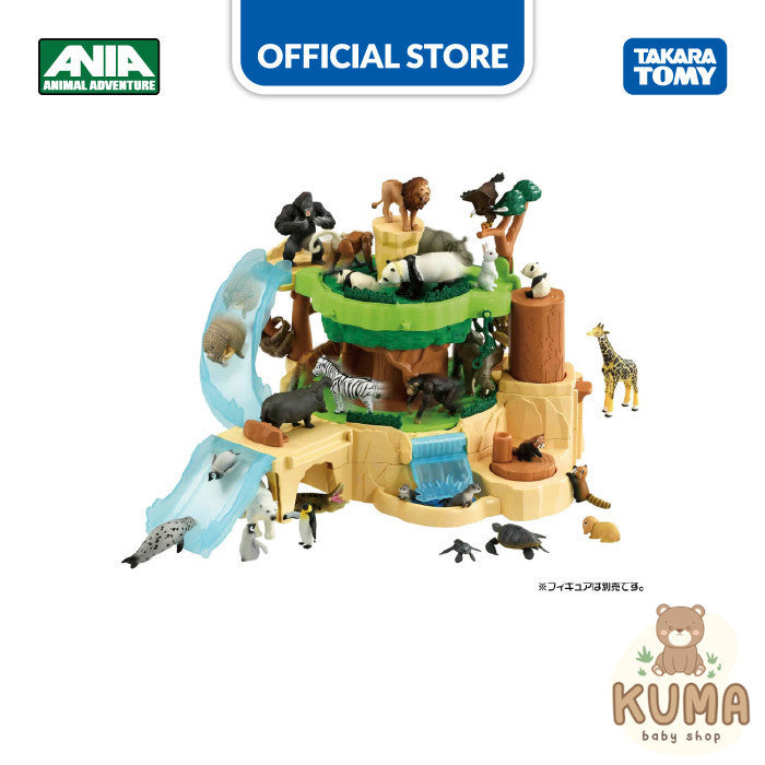 Ania Playset Walking! Round-and-Round Mountain Mainan Gift Anak Binatang