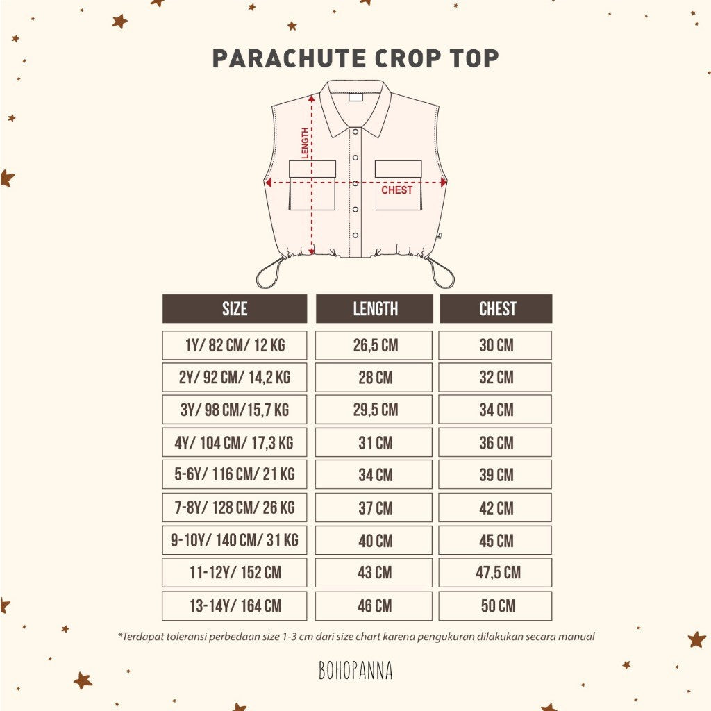 BOHOPANNA - PARACHUTE CROP TOP - ATASAN ANAK