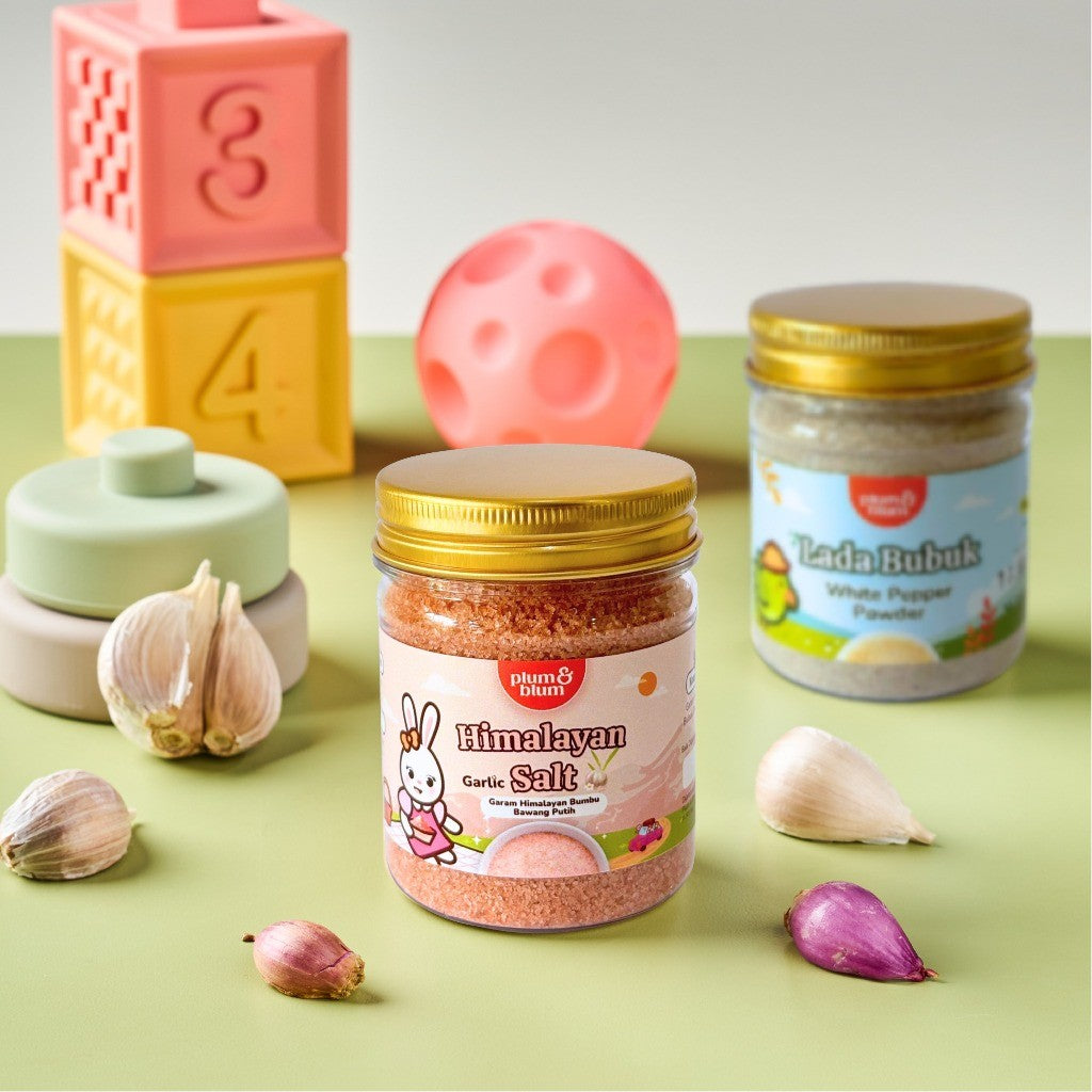 Plum & Blum Lada Putih Himalayan Salt Garlic Powder Bumbu Dapur Mpasi- 1 Botol