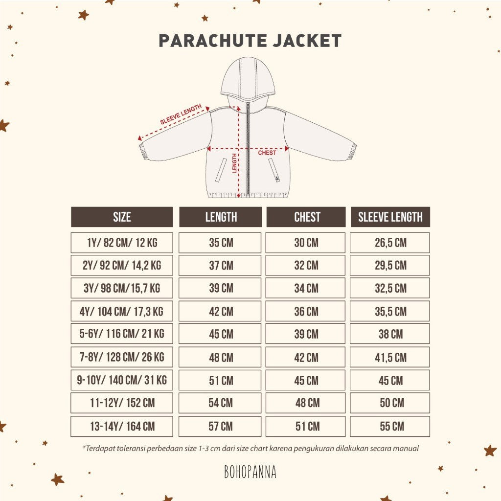 BOHOPANNA - PARACHUTE JACKET - Jaket Parasut Anak - Jacket Parasut Anak