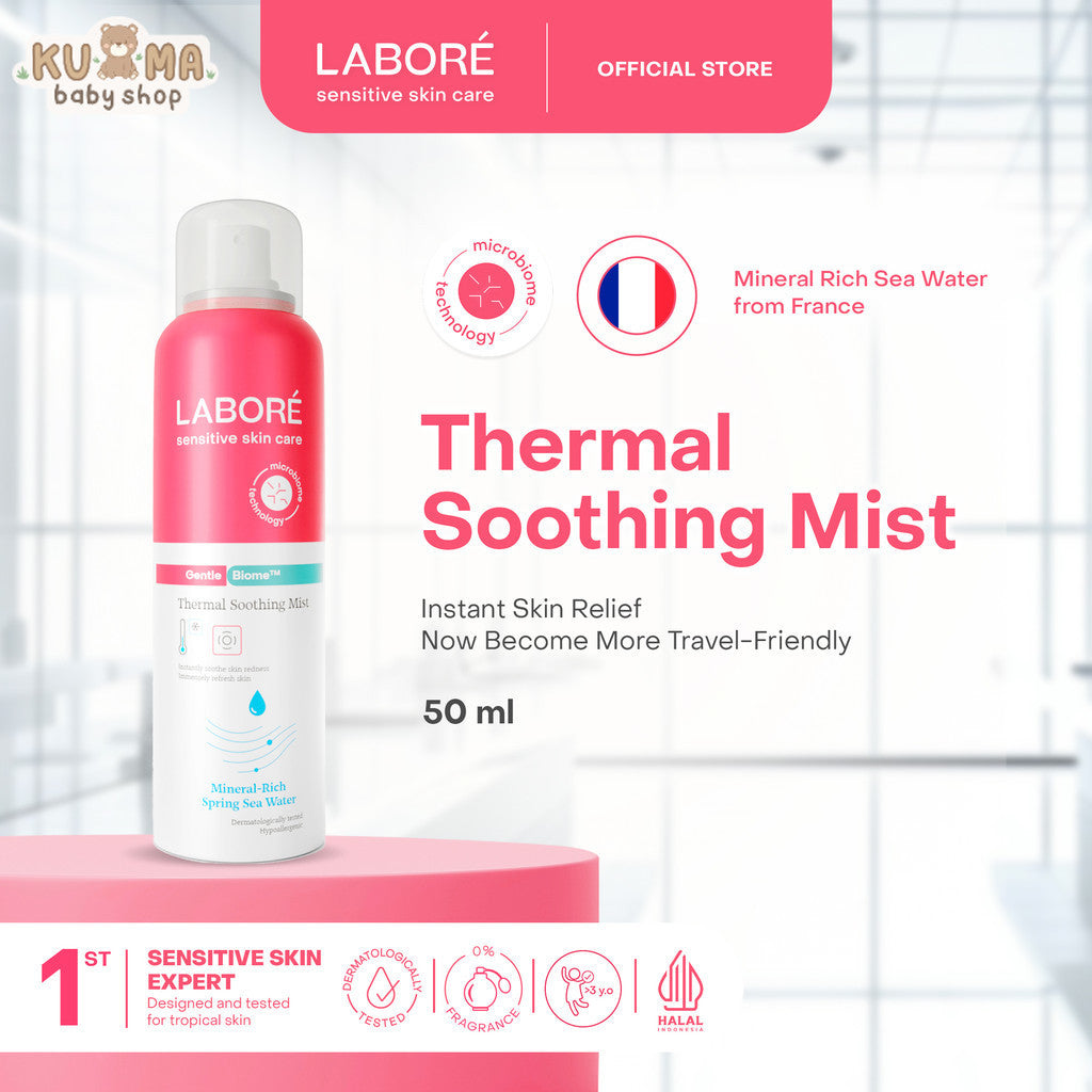 LABORÉ Sensitive Skin Care GentleBiome Thermal Soothing Mist 100 ml - Face Mist - Menghidrasi Kulit - Menyegarkan dan Menenangkan  - Cocok untuk Semua Jenis Kulit - Skincare Best Seller - Skincare Viral