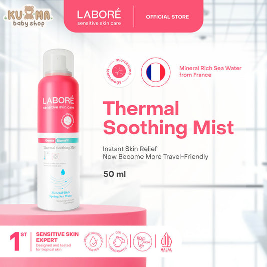 LABORÉ Sensitive Skin Care GentleBiome Thermal Soothing Mist 100 ml - Face Mist - Menghidrasi Kulit - Menyegarkan dan Menenangkan  - Cocok untuk Semua Jenis Kulit - Skincare Best Seller - Skincare Viral