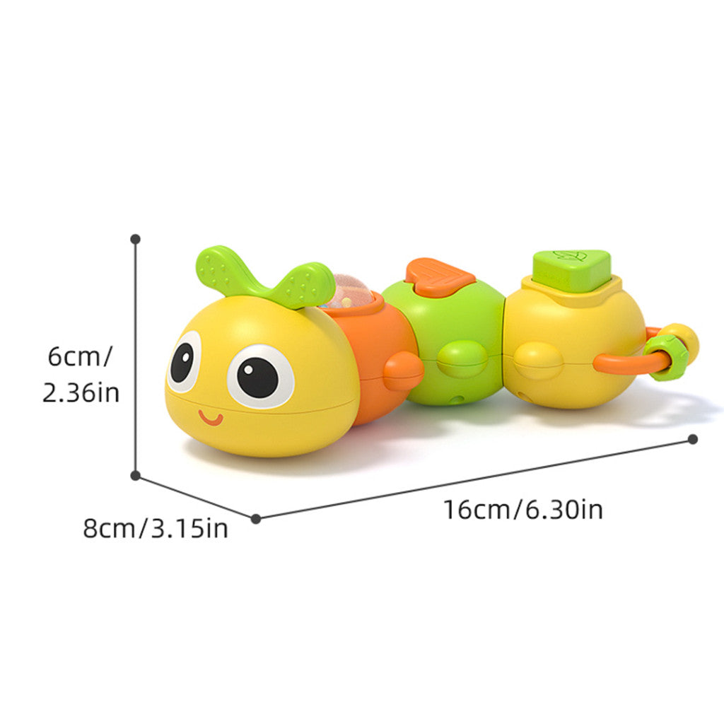 Sakumini Twisty Caterpillar 6in1 Toys Mainan Ulat 360° Edukasi Sensorik Anak Bayi