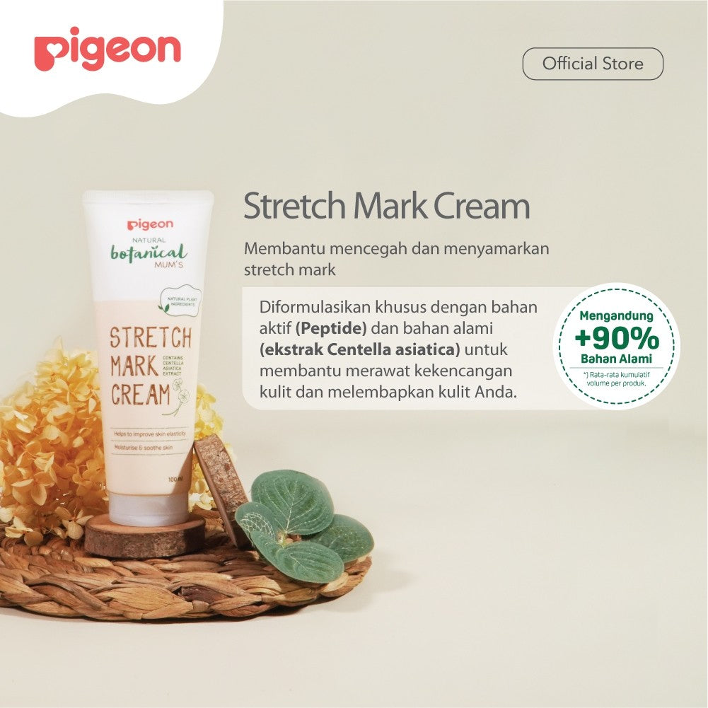 Botanical Mum's Stretch Mark Cream 100ML | Krim Untuk Menyamarkan  Stretch Mark pada Ibu Hamil dan Menyusui