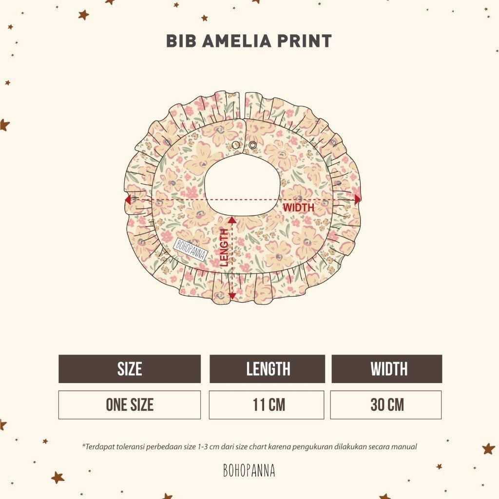 BOHOPANNA - BIB AMELIA PRINT 2.0  - SLABBER BAYI