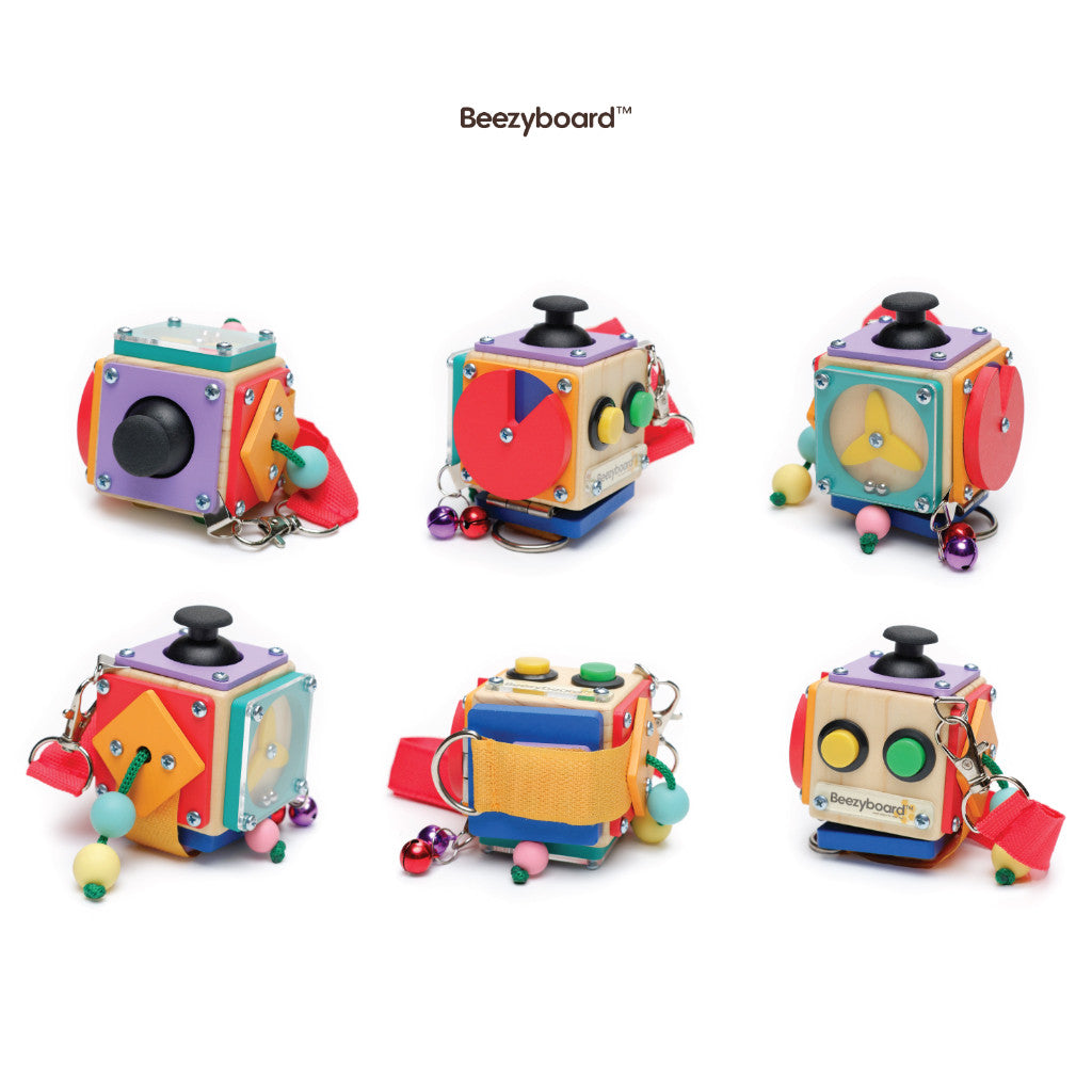 Beezyboard - Busycube Easy 3 - mainan traveling/mainan papan sibuk/mainan kayu/mainan praktis