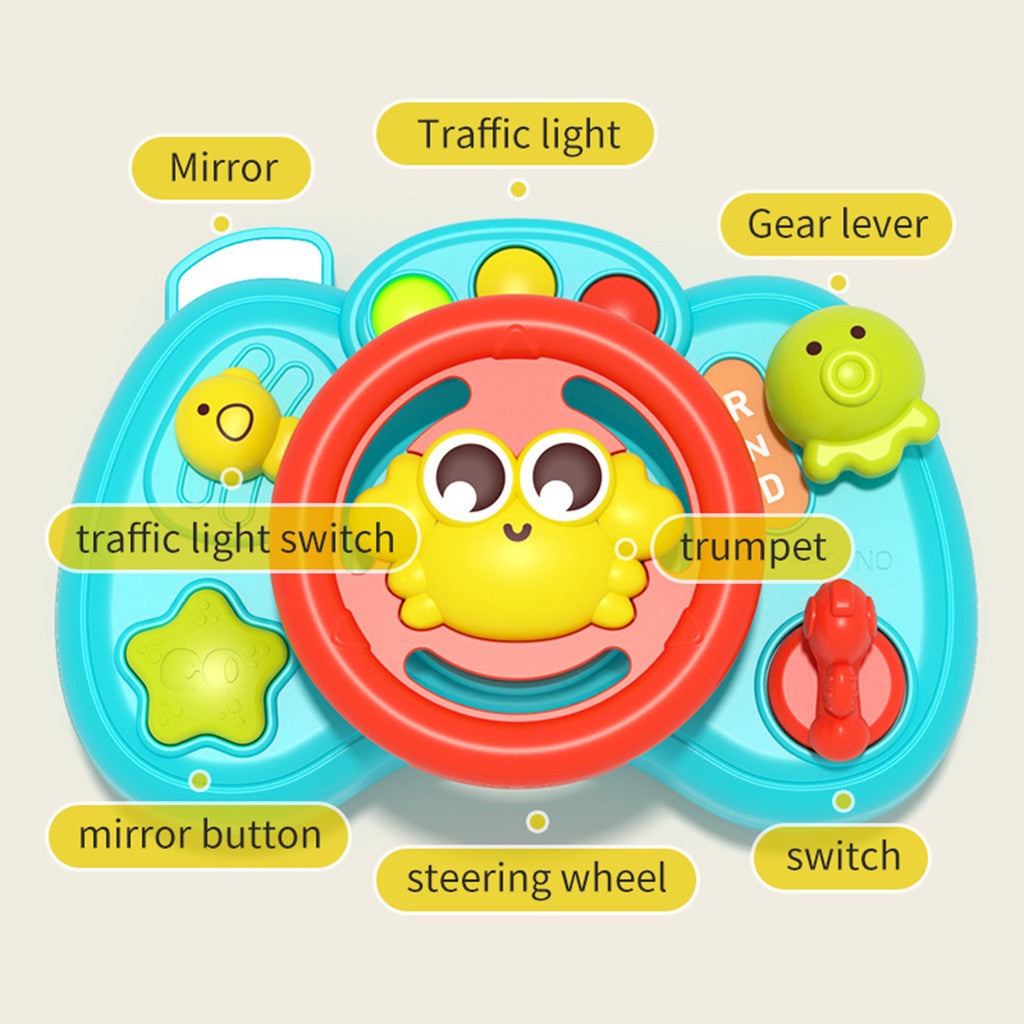 Sakumini Mainan Edukasi Setir Mobil Steering Wheel Musik Stir Simulasi Sensorik Anak Bayi