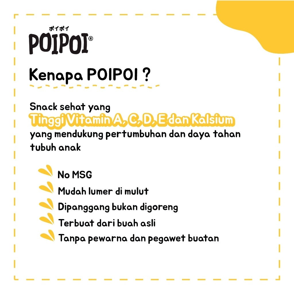 POIPOI Puff Snack Makanan Ringan Cemilan Bayi Sehat 25g