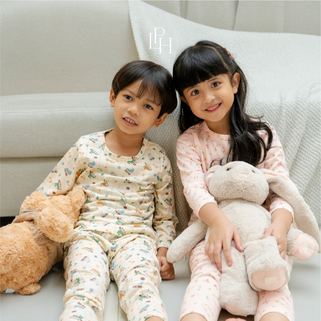 Little Palmerhaus - Little Wear Shoulder Button Long Set (Setelan Anak Lengan Panjang) 37.0