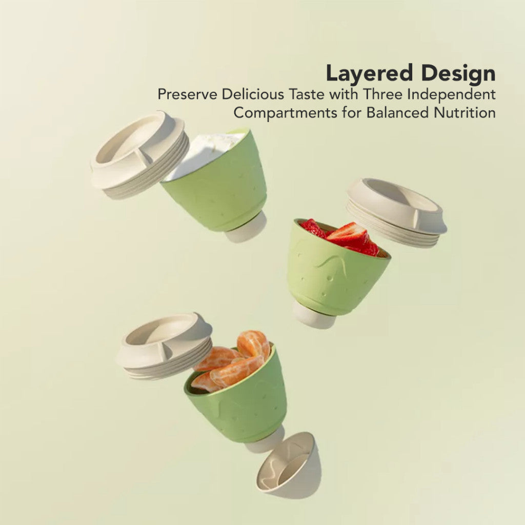 Sakumini Milk Powder Container 3in1 Tempat Susu Bubuk Bayi Anti Lembab