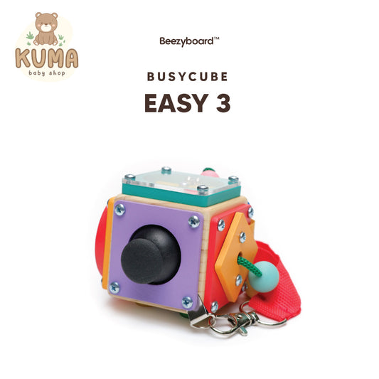 Beezyboard - Busycube Easy 3 - mainan traveling/mainan papan sibuk/mainan kayu/mainan praktis