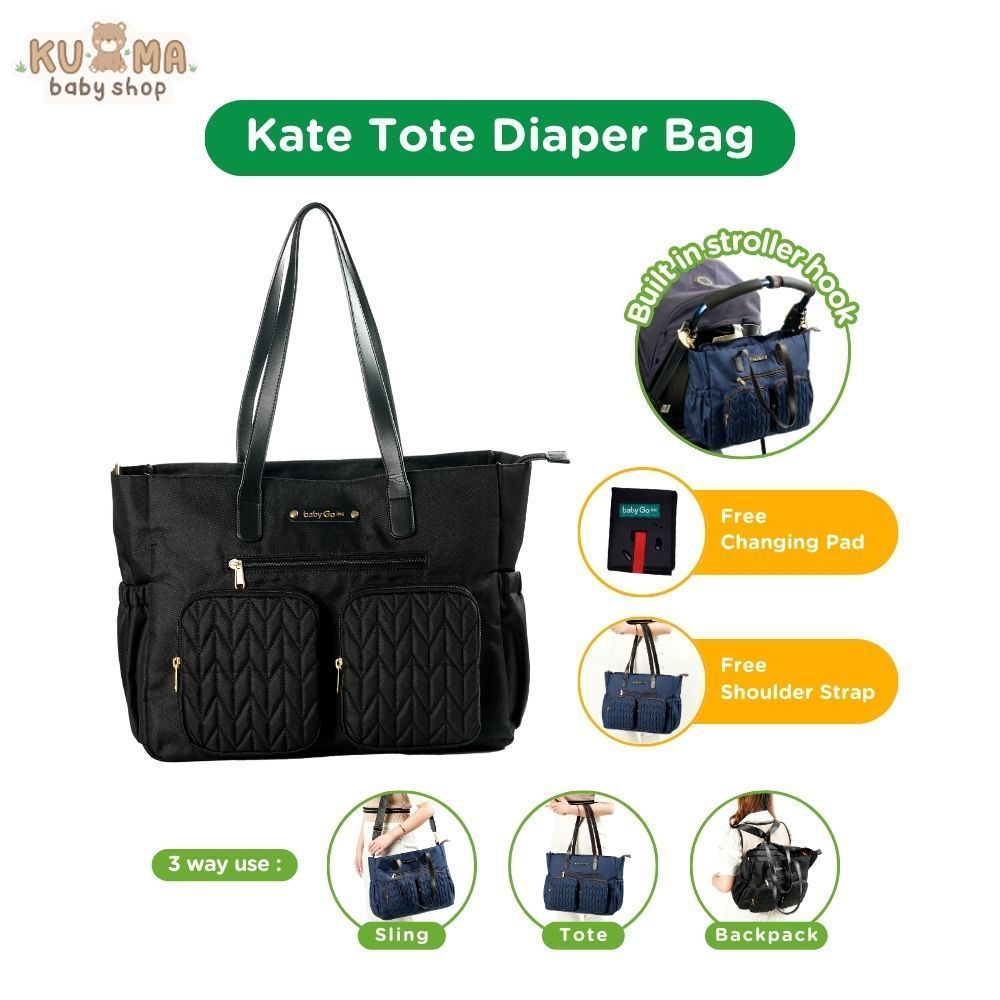 BabyGO Inc Kate Tote Diaper Bag Tas Ibu 3in1 Sling Stroller
