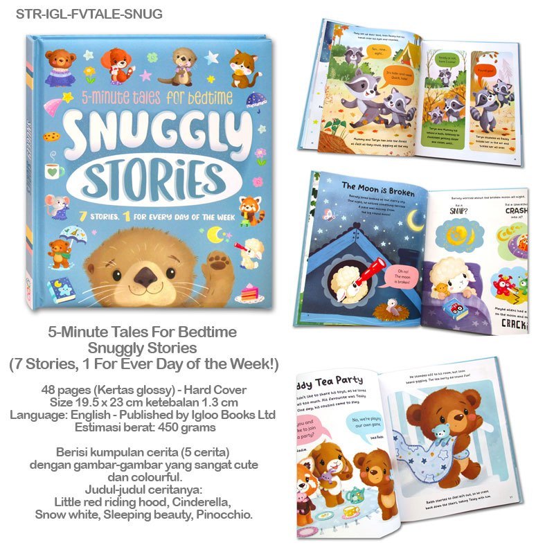 5-Minute Tales Bedtime Stories, Stories of Kindness, Adventures, Animal Stories, Fairy Tales and other story books Buku Anak