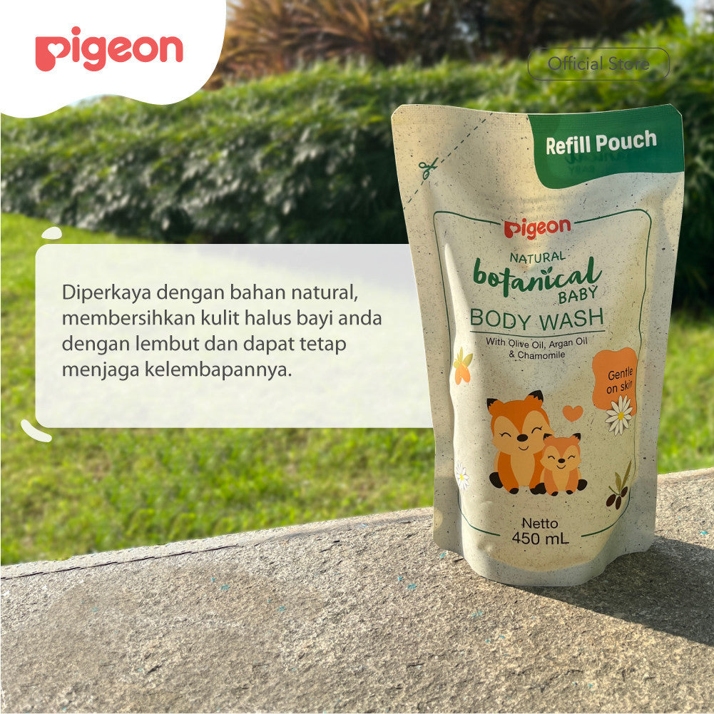 PIGEON Botanical Baby Body Wash  | Sabun Bayi| Cocok untuk Kulit Sensitif | Tanpa Pewarna |  Hypoallergenic Tested | Halal BPOM Original 100%
