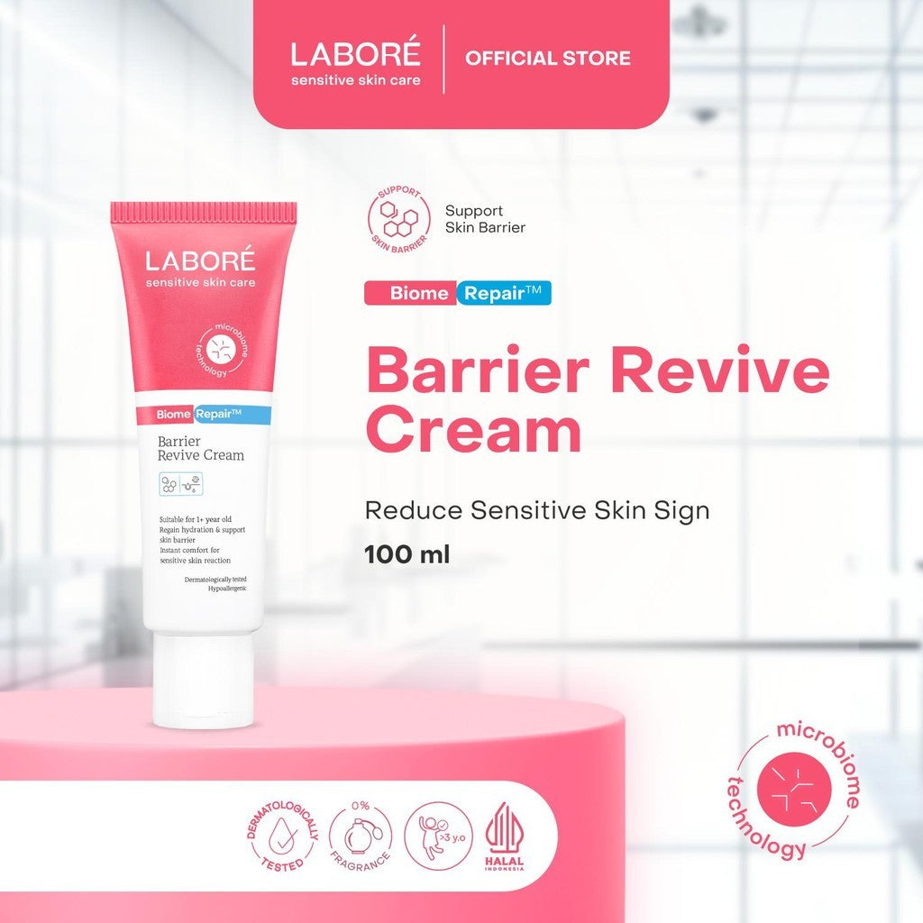 [DERMALAB REVOLUTIONAIRE] Labore Sensitive Skin Care BiomeRepair Barrier Revive Cream 50 ml - Moisturizer - Melembabkan Kulit - Pelembab Wajah - Perawatan Kulit Expert Ekspert - Facial - Day Cream Night Cream BPOM - Skincare Best Seller - Skincare Viral