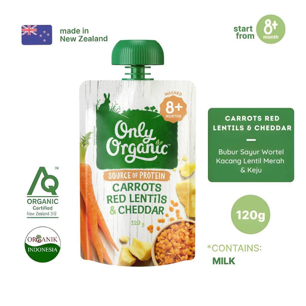Only Organic Pouch 8m+ 120gr Bubur Bayi Siap Saji
