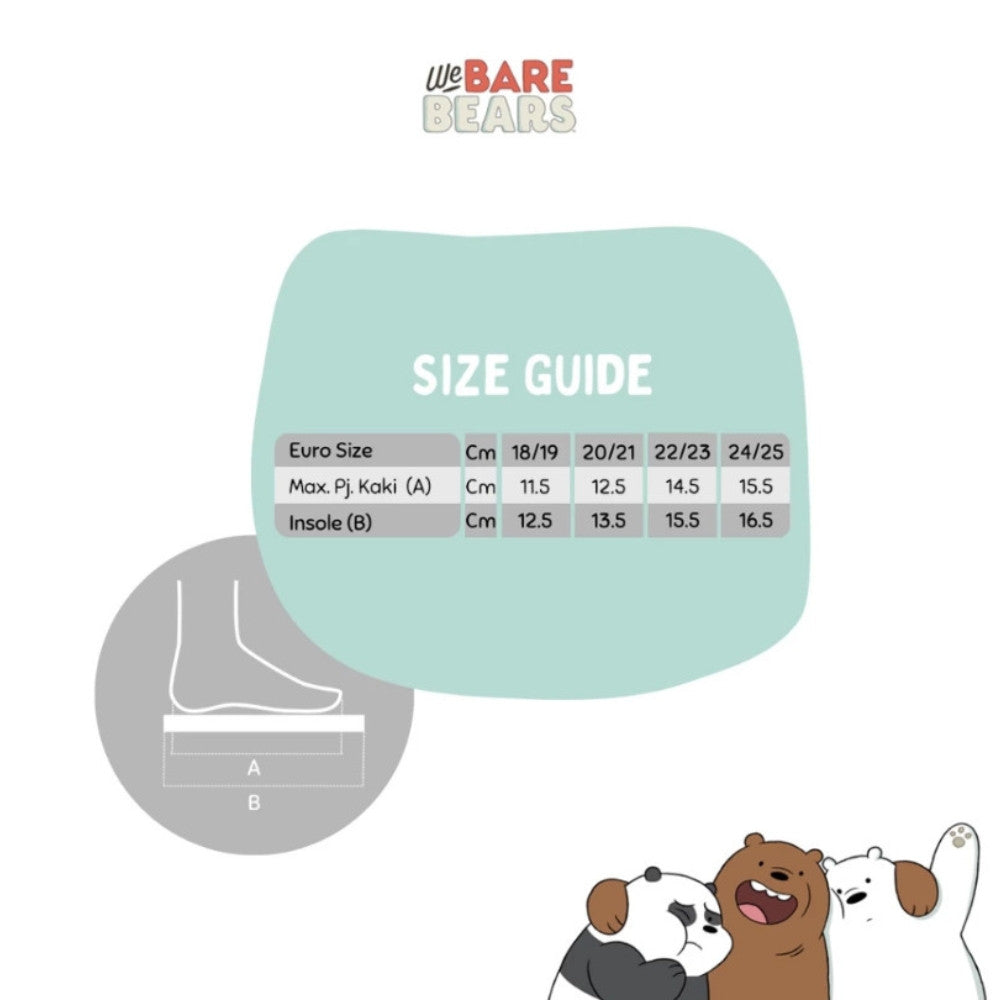 Zuma Sandals We Bare Bears Baby Grey Anti-Slip