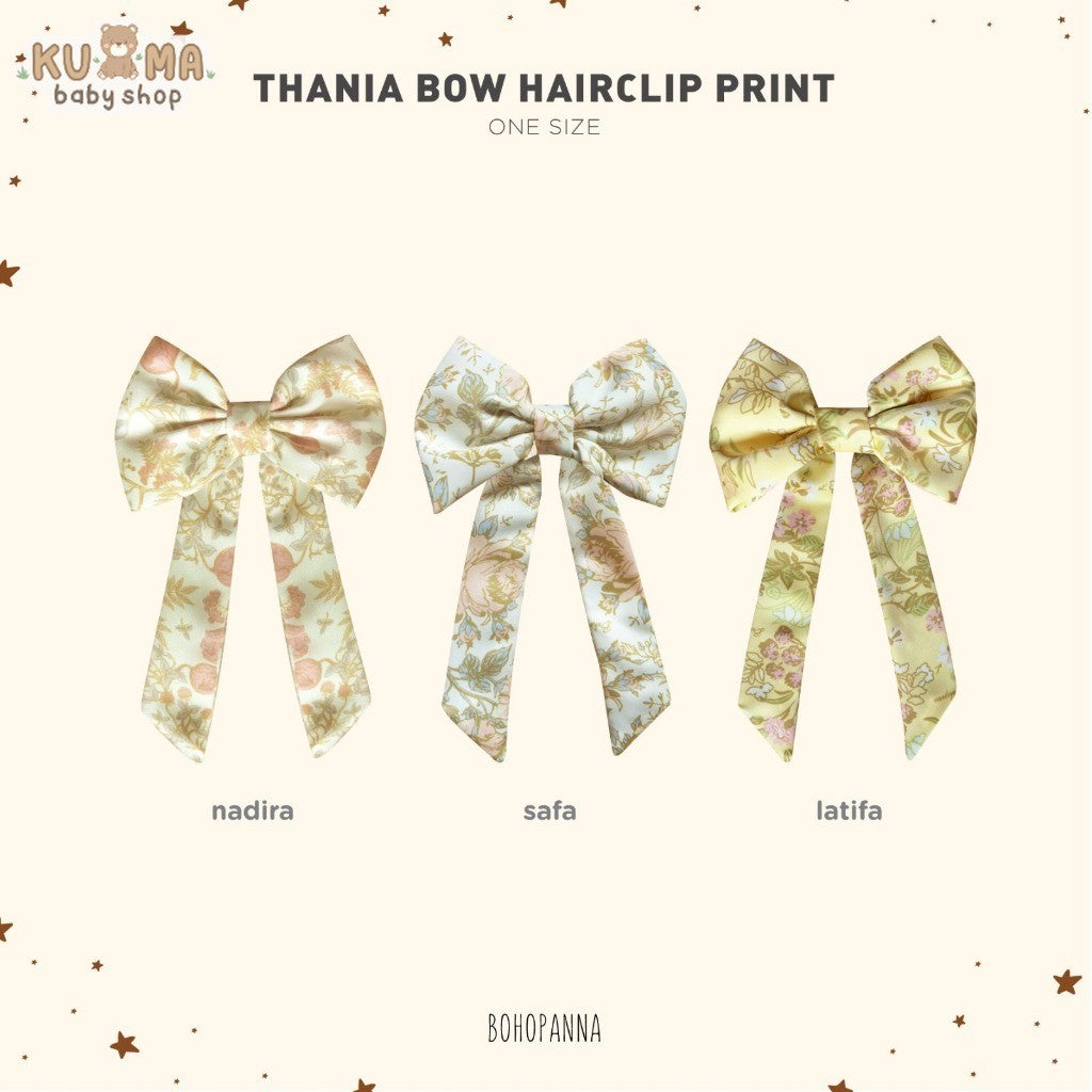 BOHOPANNA - RAYA COLLECTION - THANIA BOW HAIRCLIP PRINT - Pita - Aksesoris Rambut