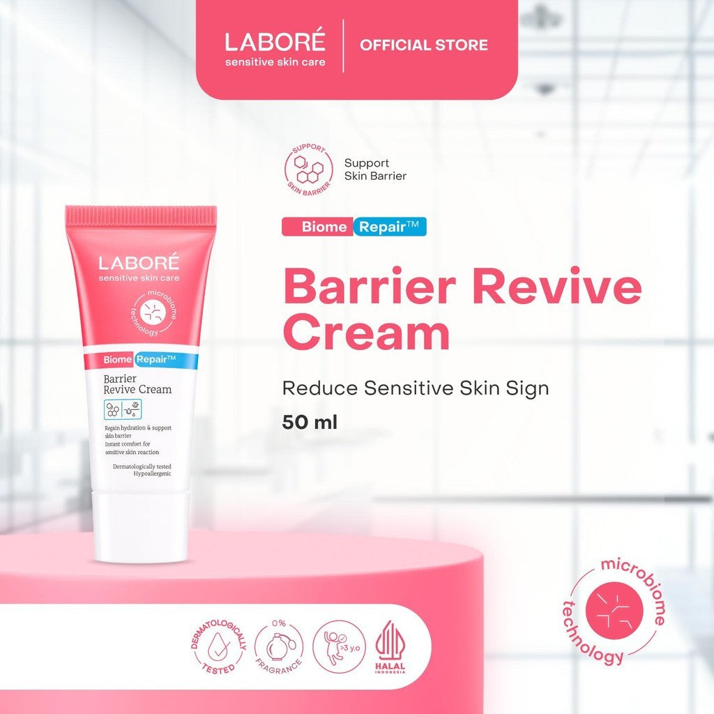[DERMALAB REVOLUTIONAIRE] Labore Sensitive Skin Care BiomeRepair Barrier Revive Cream 50 ml - Moisturizer - Melembabkan Kulit - Pelembab Wajah - Perawatan Kulit Expert Ekspert - Facial - Day Cream Night Cream BPOM - Skincare Best Seller - Skincare Viral