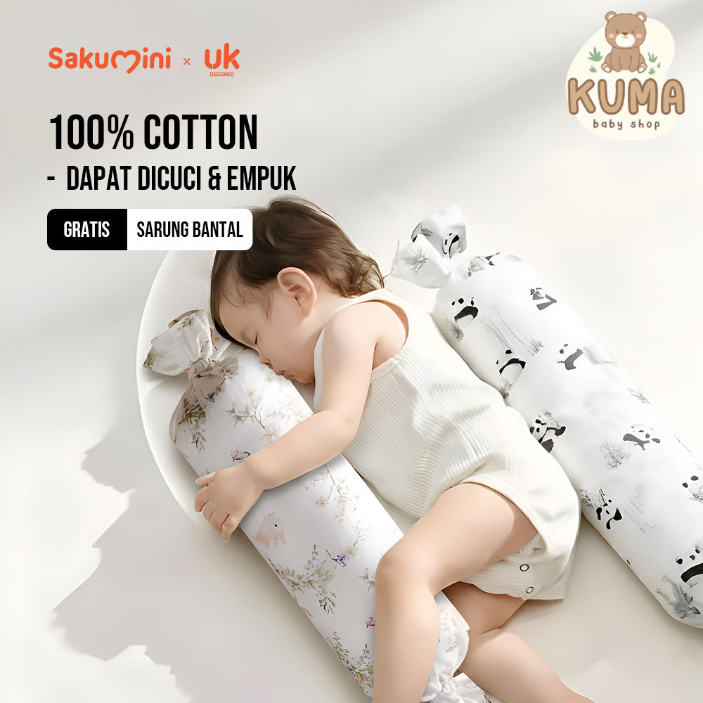 Sakumini Comfort Sleeping Bolster Baby Guling Anak Bayi Toddler Empuk Cuddle Hug Bolsters