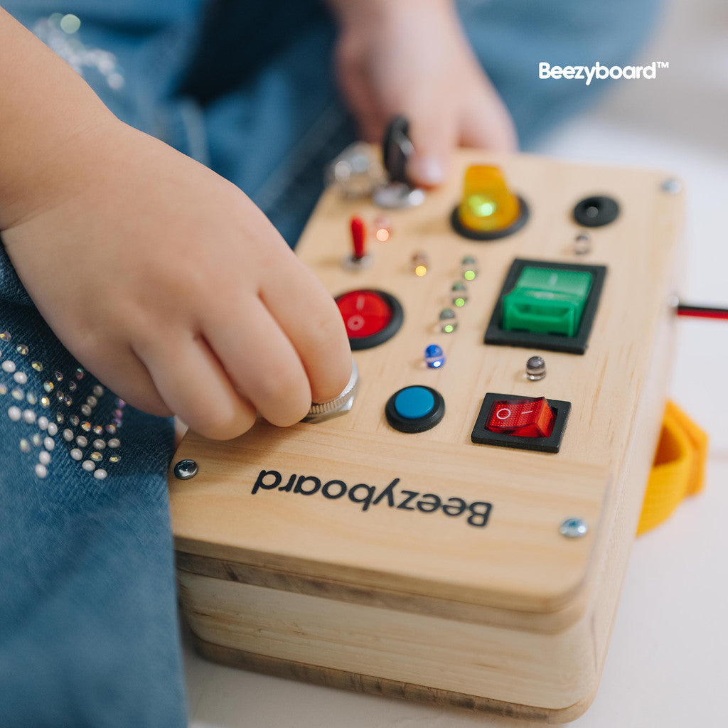 Beezyboard - Light Box - mainan lampu/mainan papan sibuk/mainan stimulasi motorik halus