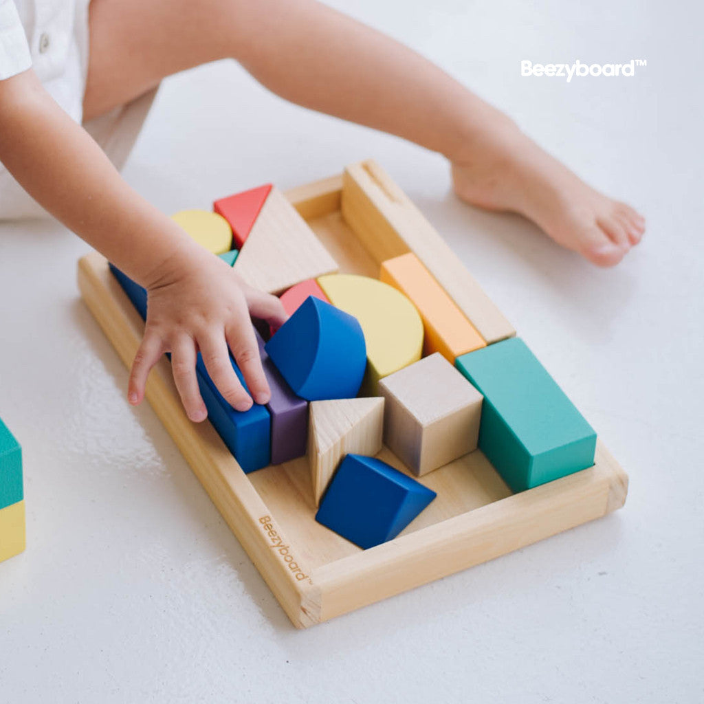 Beezyboard - Small Building Block Classic - mainan menyusun balok/mainan kayu/mainan montessori