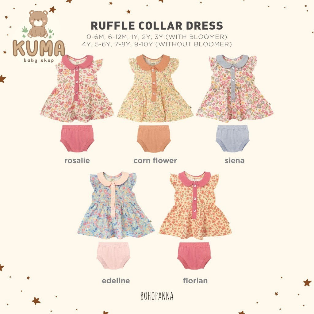BOHOPANNA - RUFFLE COLLAR DRESS - DRESS ANAK 2573
