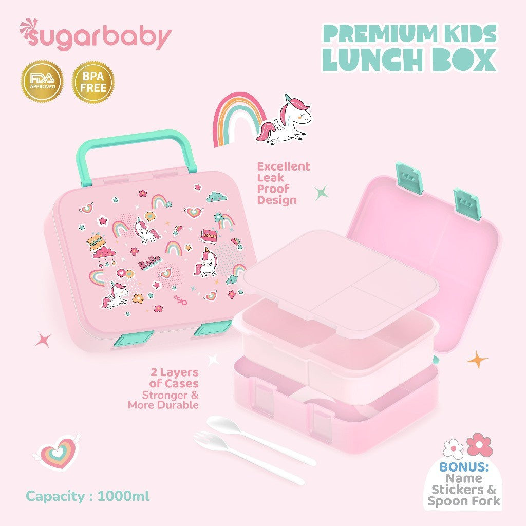 Sugarbaby Premium Kids Lunch Box/Kotak Bekal/Kotak Makan Anak BPA Free