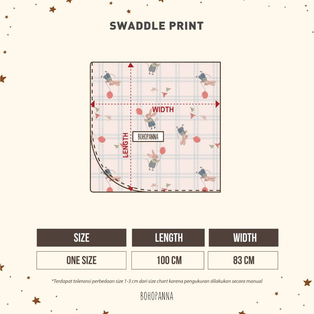 BOHOPANNA - SWADDLE PRINT - BEDONG BAYI 2538