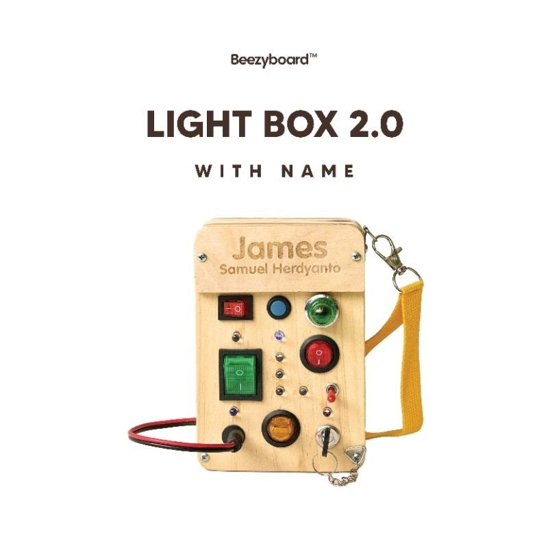 Beezyboard - Light Box - mainan lampu/mainan papan sibuk/mainan stimulasi motorik halus
