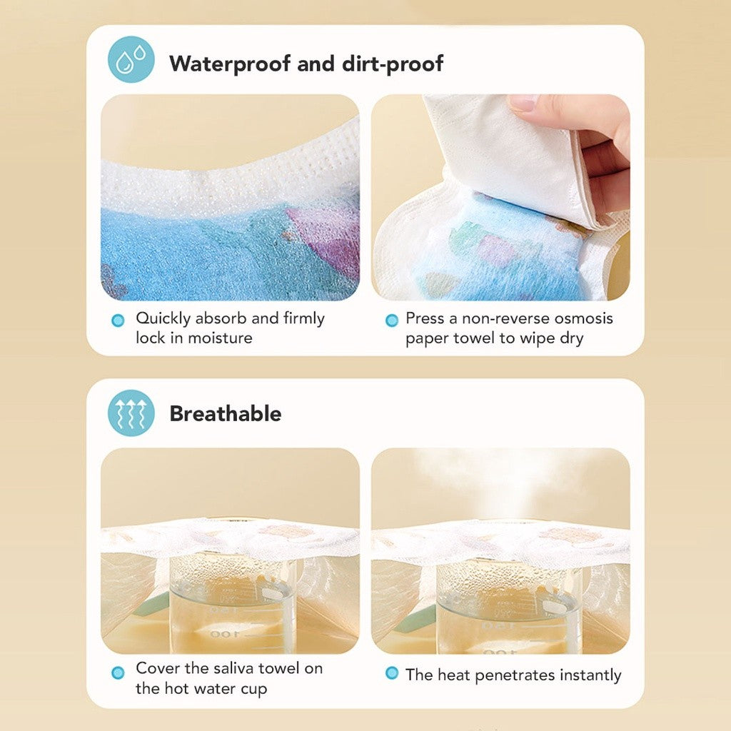 Sakumini Disposable Slabber Saliva Towel Handuk Celemek Tatakan Air Liur Anak