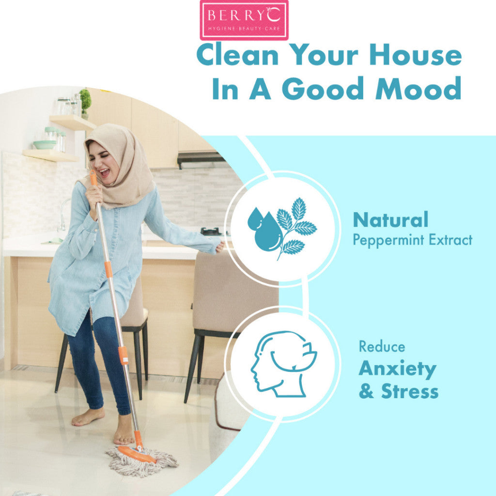 BerryC Floor Clean & Coat 500ML Cairan Pembersih Lantai Anti Serangga Kuman Aman Untuk Robot Vacuum