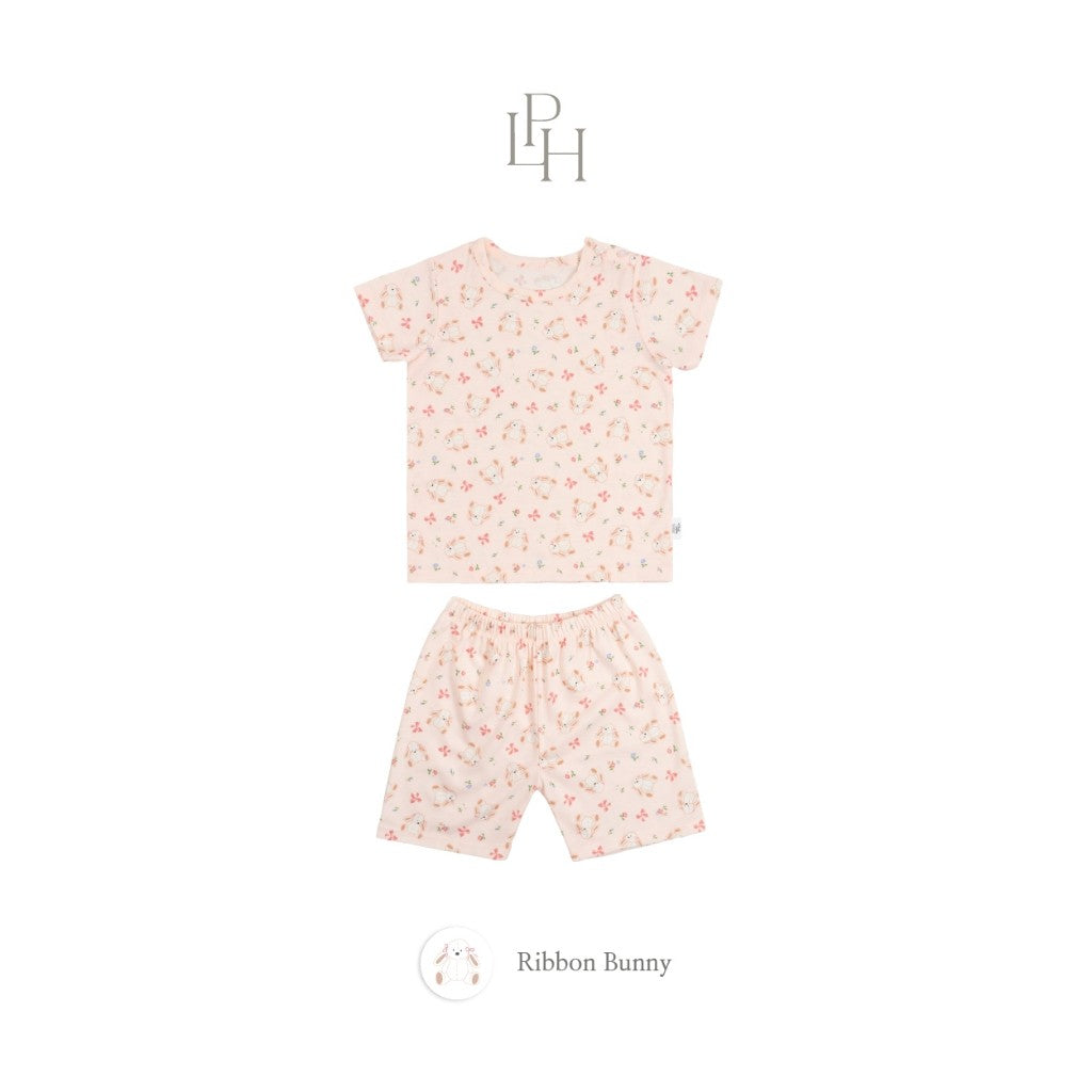 Little Palmerhaus - Little Wear Shoulder Button Short Set (Setelan Anak Lengan Pendek) 37.0
