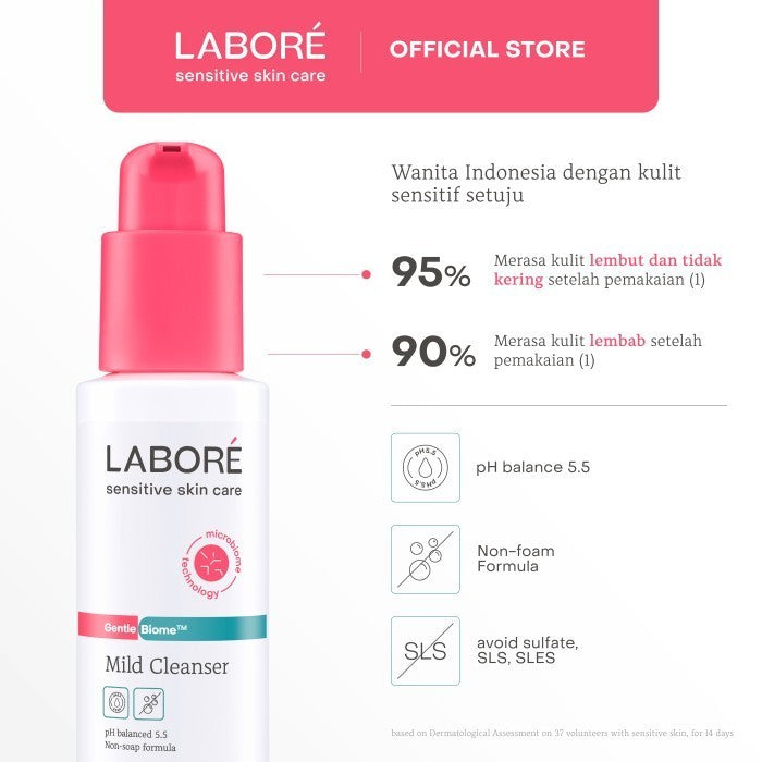 [DERMALAB REVOLUTIONAIRE] Labore GentleBiome™ Mild Cleanser 100ml - Face Wash | Sabun Pembersih Wajah Low pH 5.5 Hyaluronic Acid for all skin and sensitive