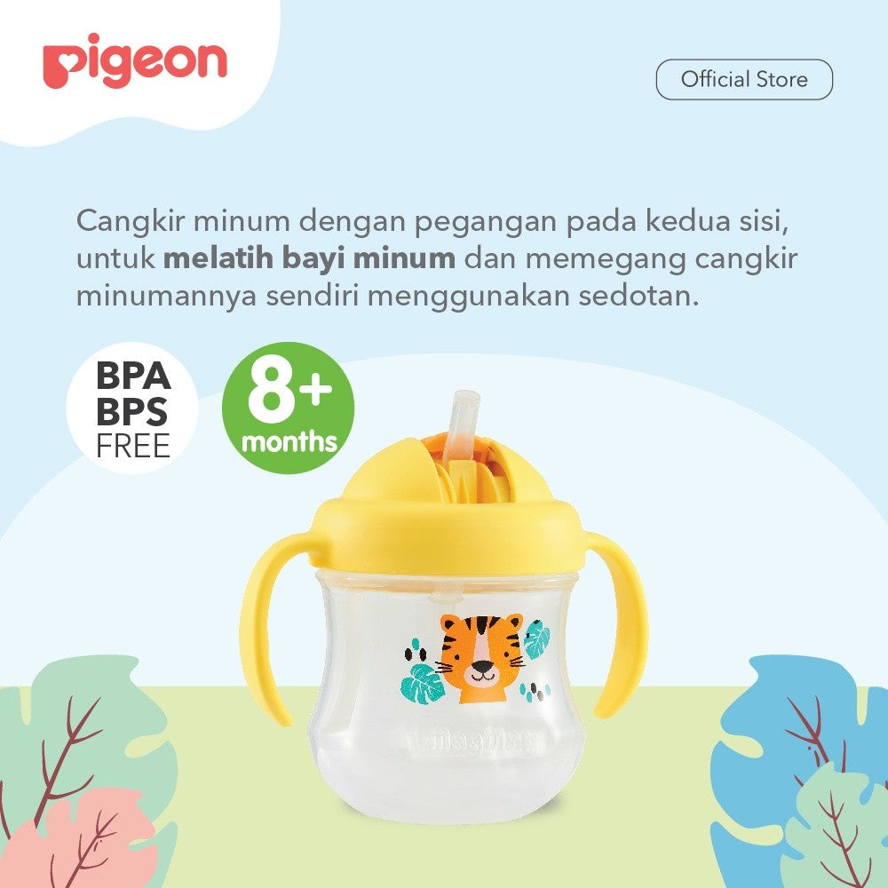 Pigeon Magmag Straw Cup | Botol Minum Bayi |  Gelas Minum Bayi Anti Tumpah |  BPA Free |  Sippy Cup | Training Cup