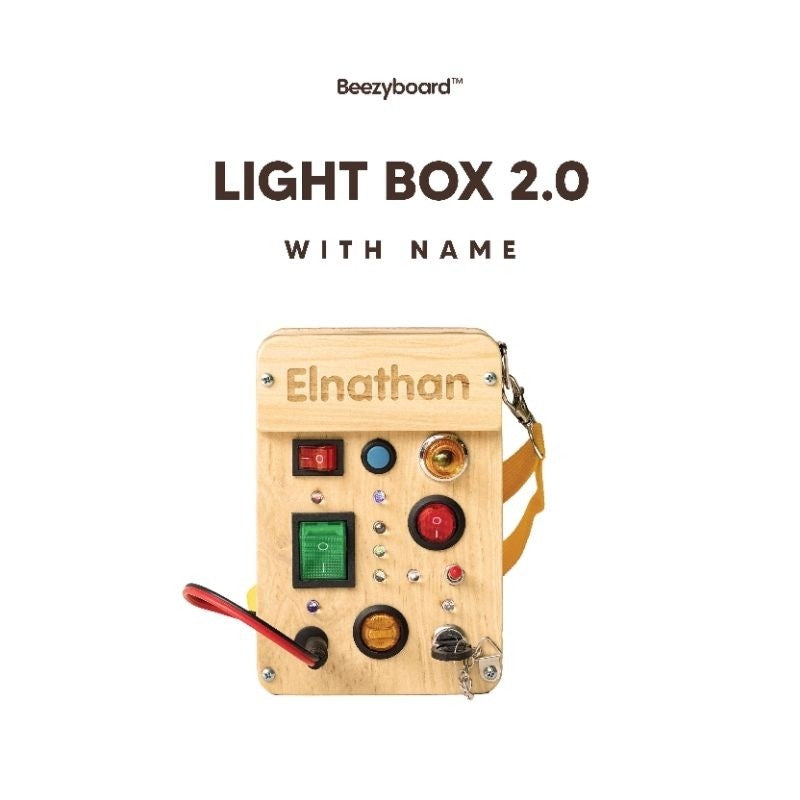 Beezyboard - Light Box - mainan lampu/mainan papan sibuk/mainan stimulasi motorik halus