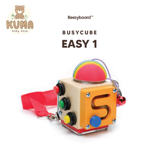 Beezyboard - Busycube Easy 1 - mainan traveling/mainan papan sibuk/mainan kayu/mainan praktis