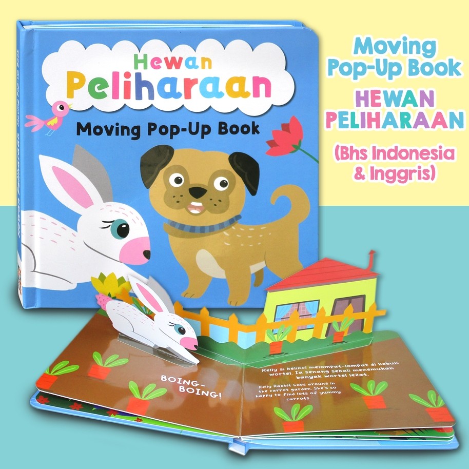 Moving Pop-Up Book Hewan dan Kendaraan [GinukGinuk] Buku Anak