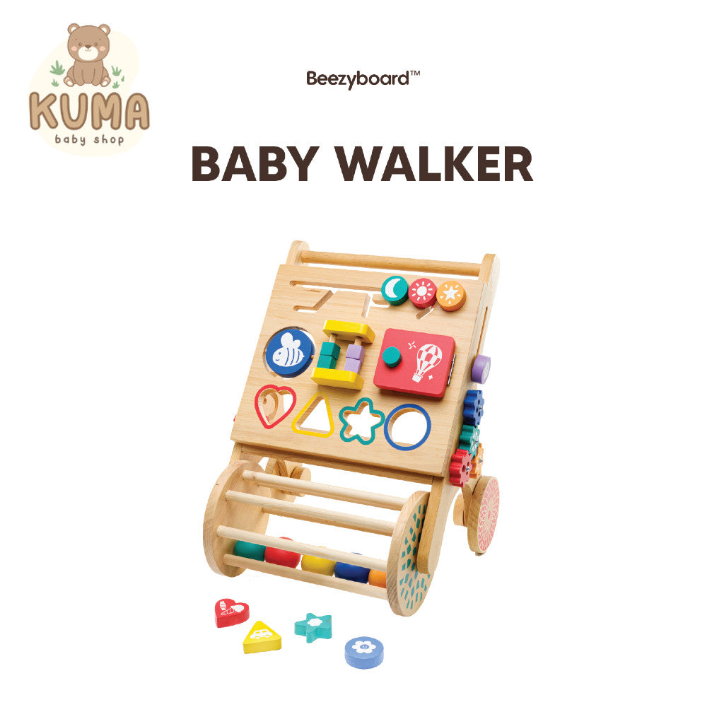 Beezyboard - Baby Push Walker - mainan kayu/mainan belajar berjalan/mainan papan sibuk