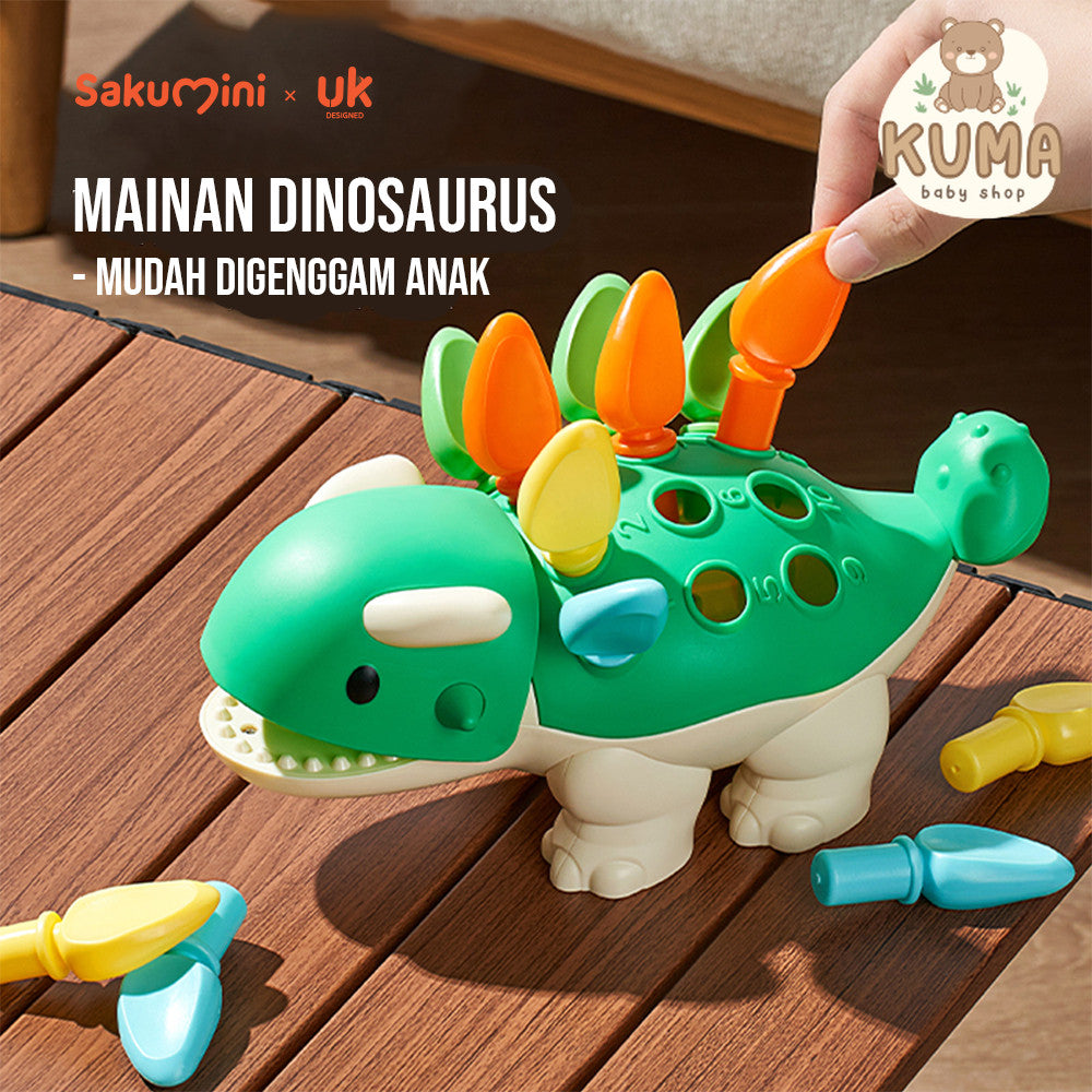 Sakumini Dinosaur Toy Mainan Latihan Motorik Sensorik Anak