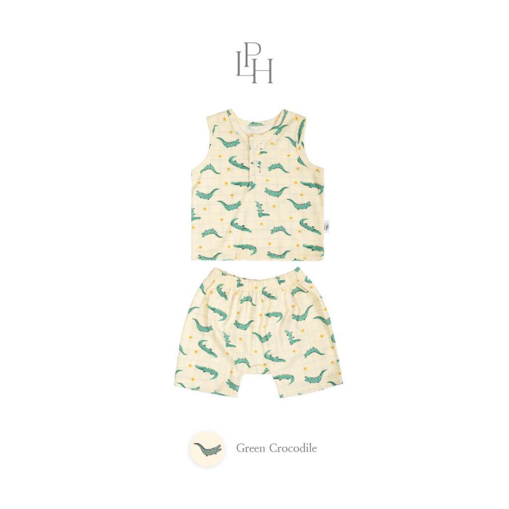 Little Palmerhaus - Little Wear Henley Sleeveless Set (Setelan Bayi Lengan Buntung) 36.0